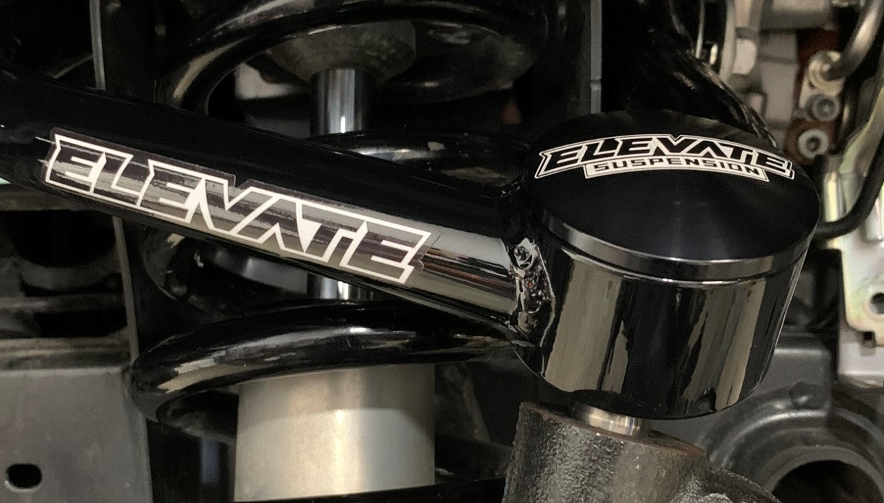 Elevate Black Billet Cap for Chromoly Uniball UCA, Pair