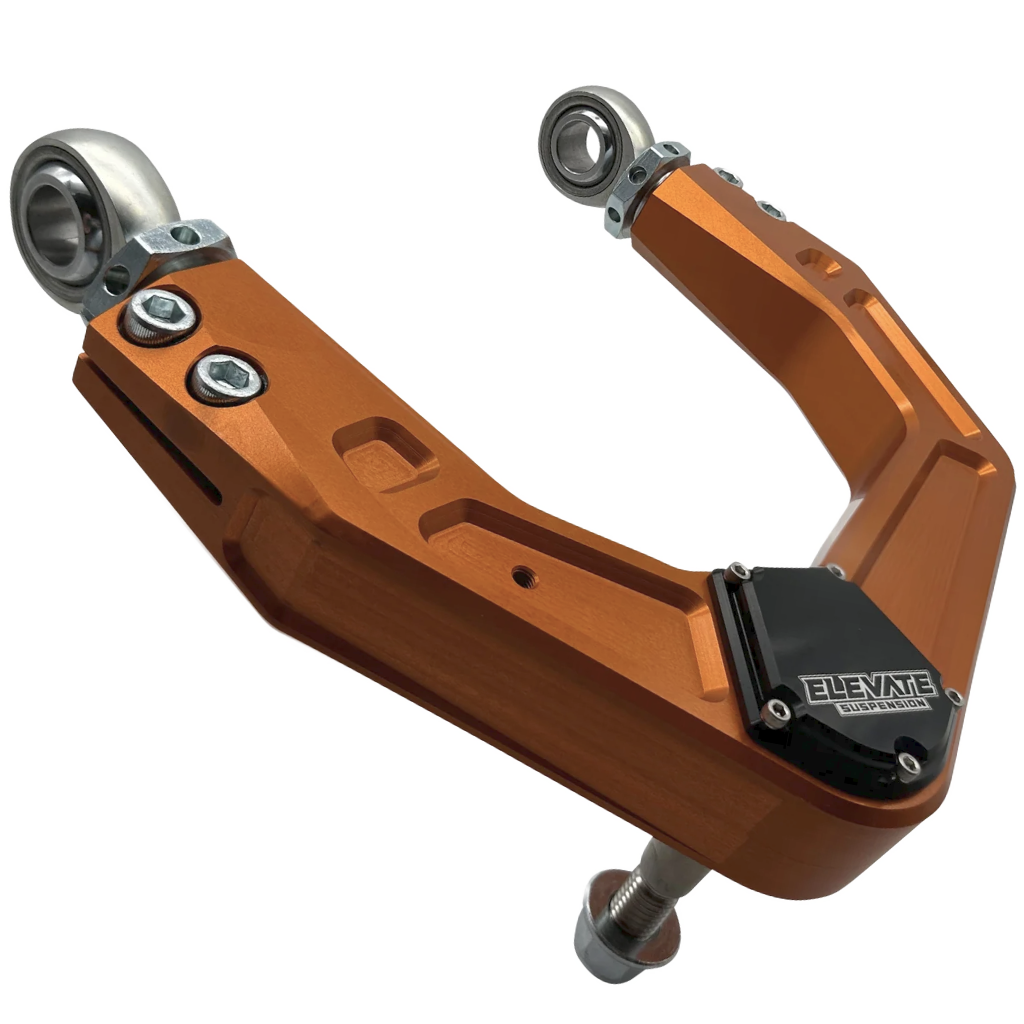 Elevate ®FOX Orange Billet Uniball UCA, 2022-2026 Tundra / 2023-2026 SEQUOIA 2/4WD