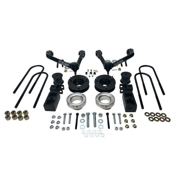 Elevate Suspension 4" Basic Lift Kit, 2025-2026 GM1500 2/4WD With Rear Mono Leaf Springs